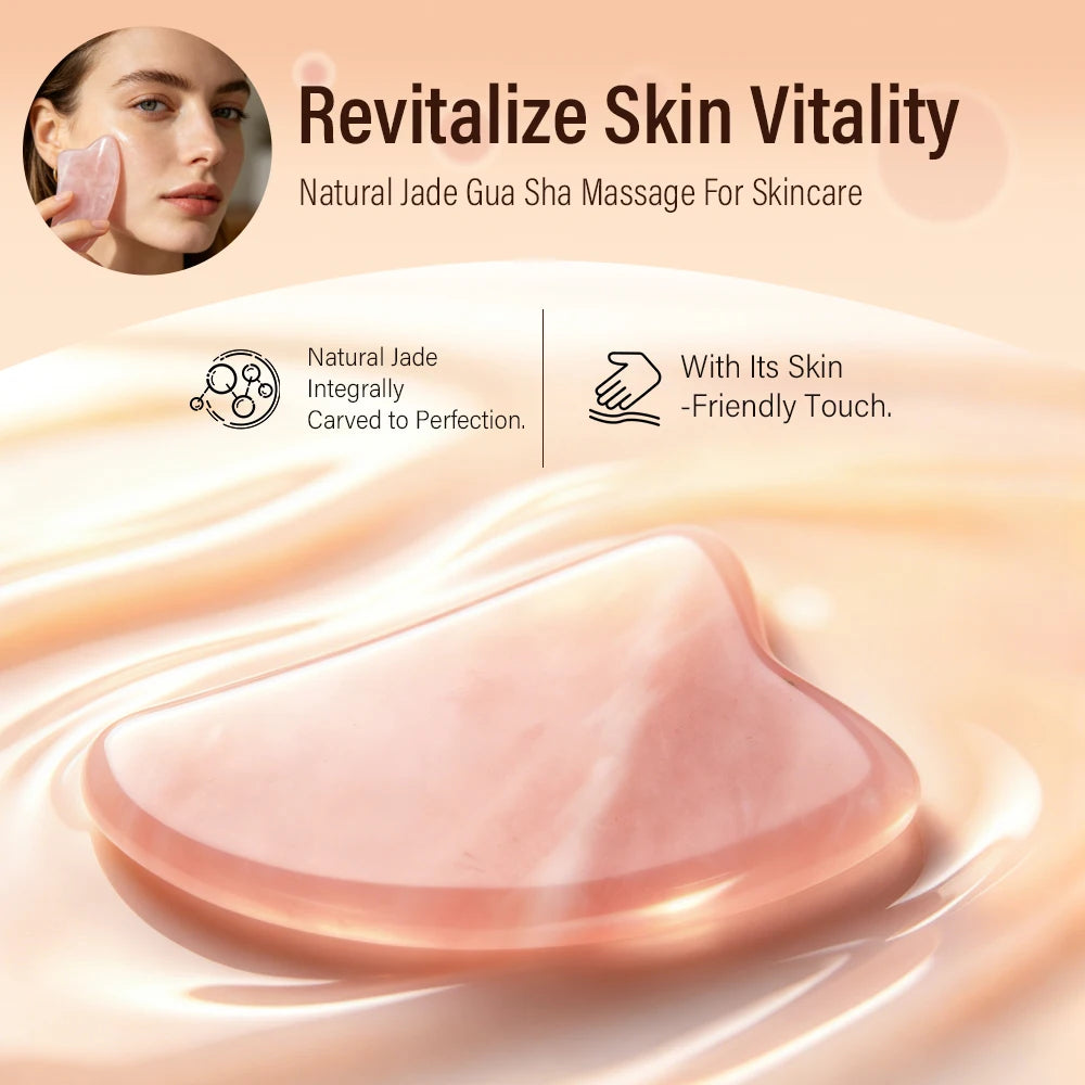 Natural Jade Stone Massage for Face Gouache Scraper Gua Sha Facial Skin Neck Thin Face Lifting anti Wrinkle Massage Tool Guasha