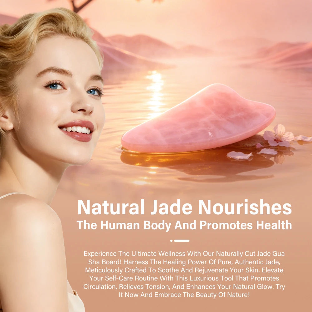 Natural Jade Stone Massage for Face Gouache Scraper Gua Sha Facial Skin Neck Thin Face Lifting anti Wrinkle Massage Tool Guasha